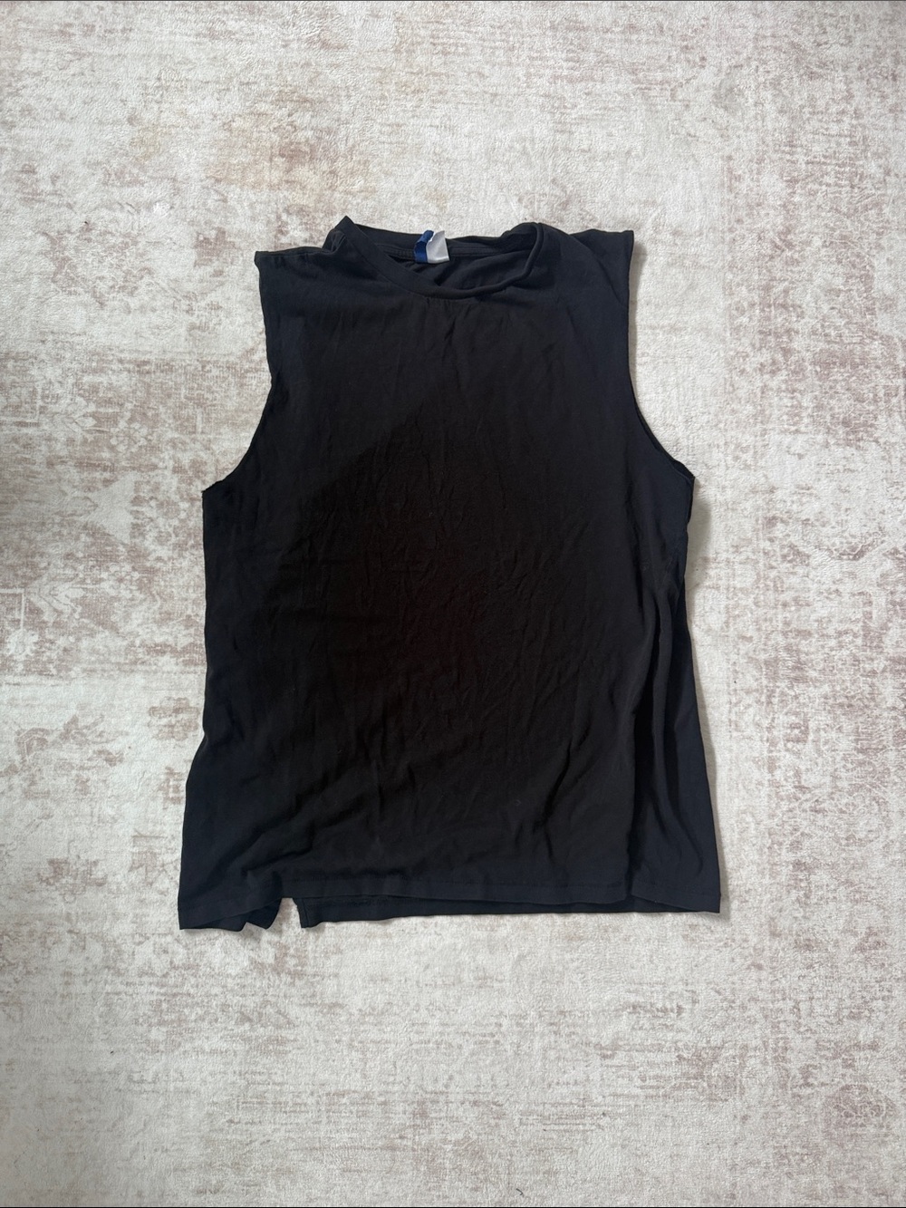 Men’s Black Sleeveless Crewneck Top